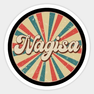 Circle Design Nagisa Proud Name Birthday Anime Sticker